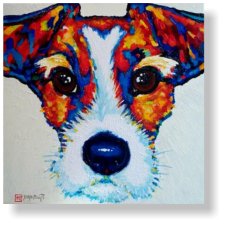 DOGPAINTING 70 : 70 cm  acrylic paint, canvas