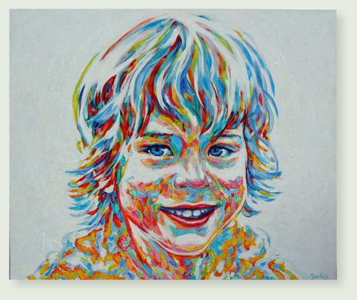 commissioned PORTRAIT of JIP 100 : 120 cm, acrylic paint, linen