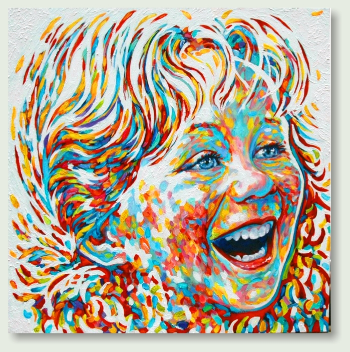 commissioned CHILD PORTRAIT 100 : 100 cm acrylic paint, linen